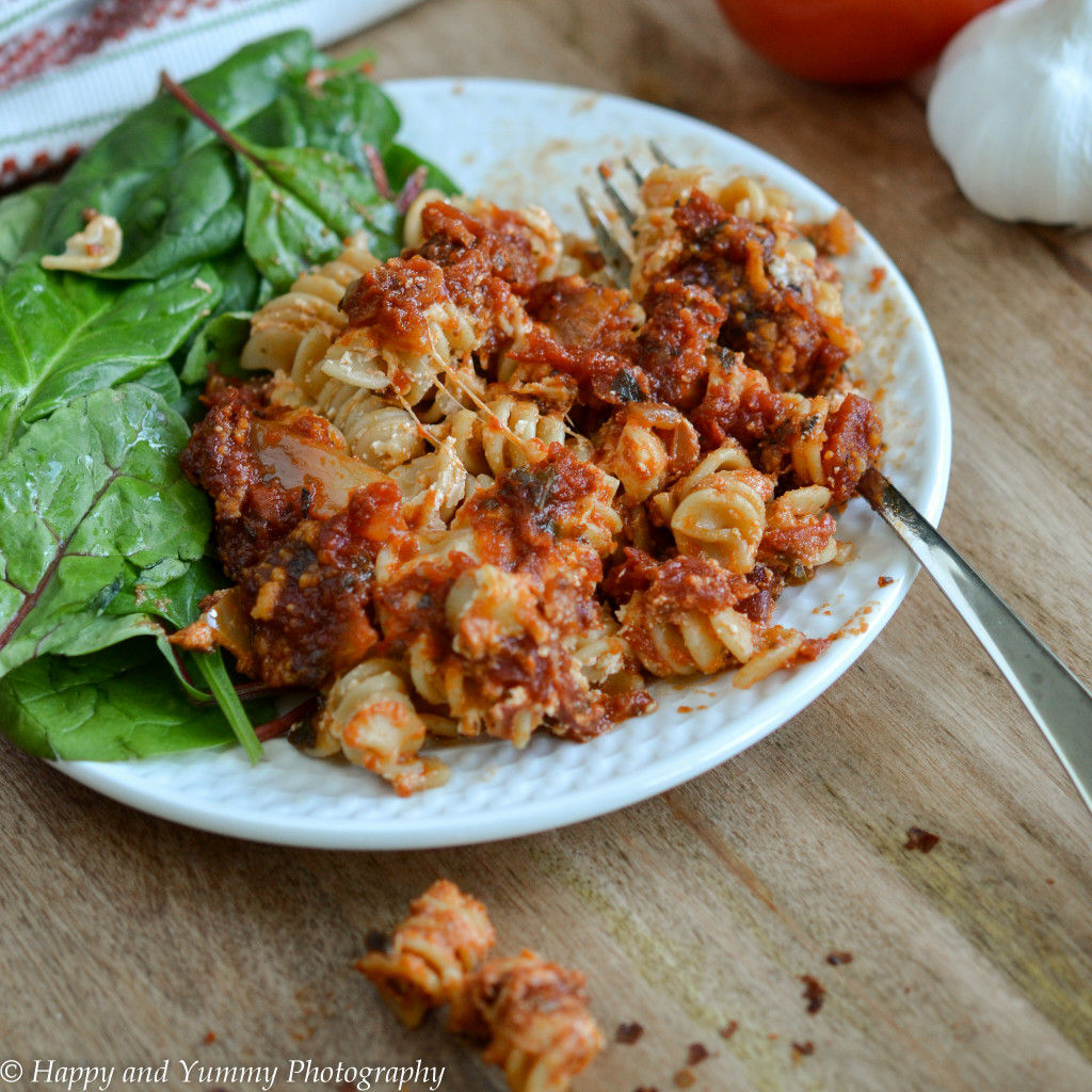 quick easy baked rotini-0228 - Happy and YummyHappy and Yummy